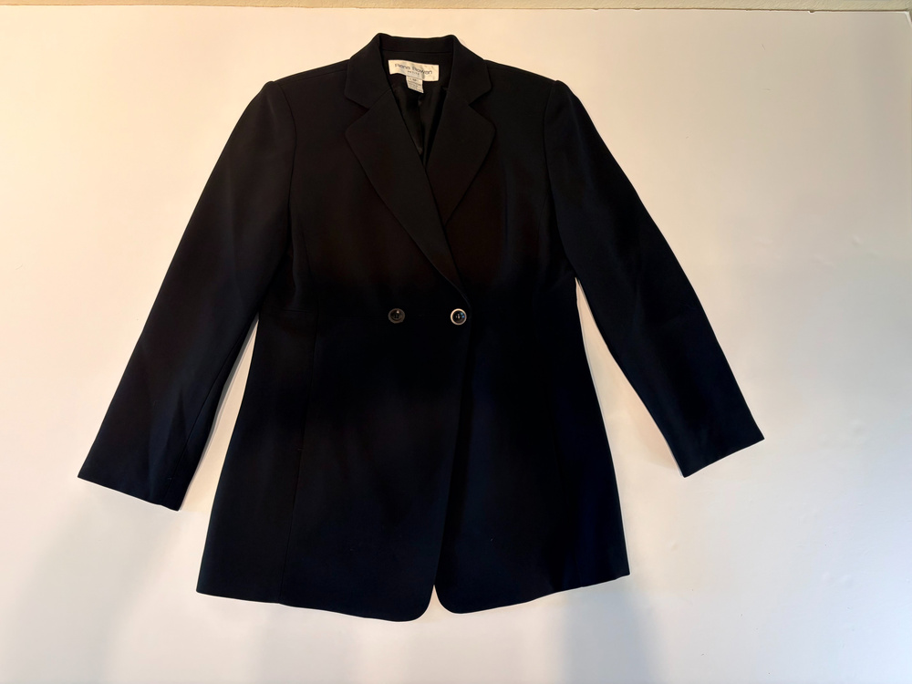 Rena Rowan Petite Double Breasted Blazer Black Size 10P